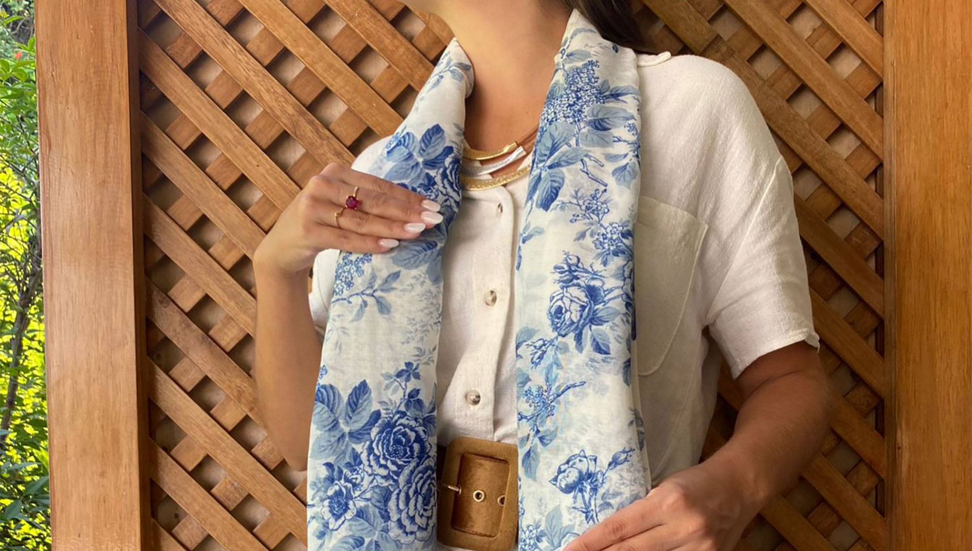 Inicio Bufanda Floreada